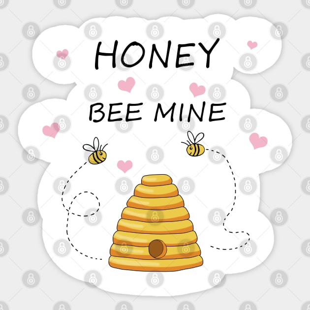 Honey Bee Mine Sticker by valentinahramov